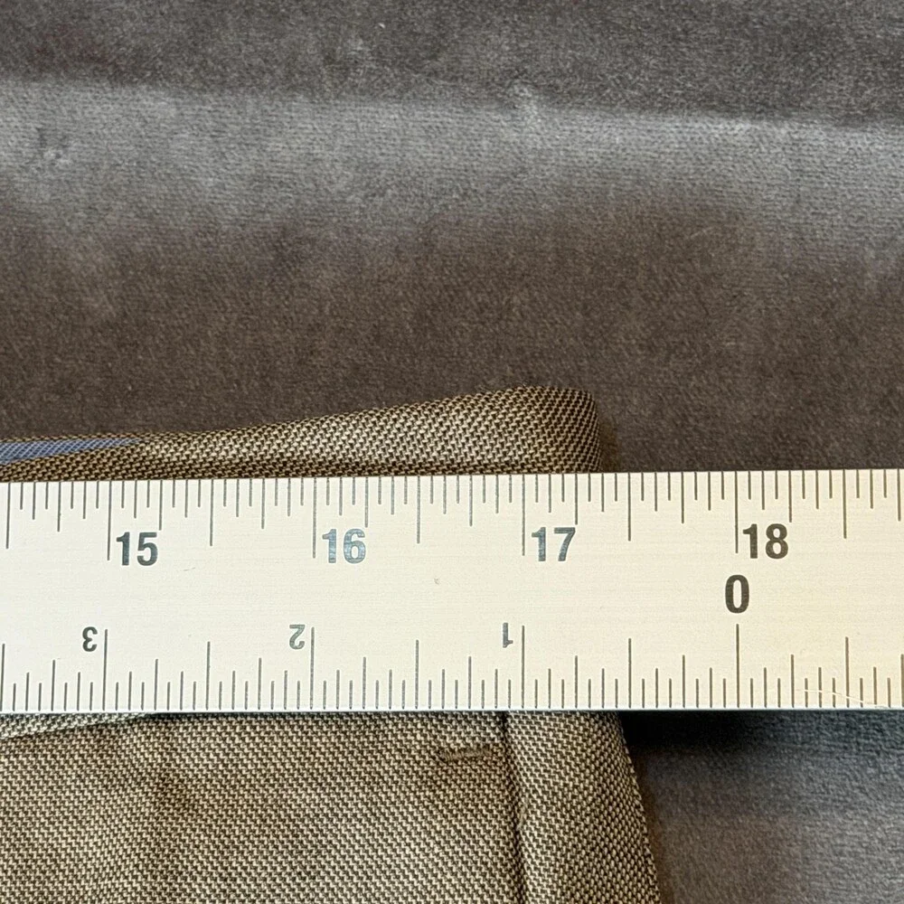 Banana Republic Dress Pants Mens 35x32.5 Taupe Grey Wool Tailored Slim Straight